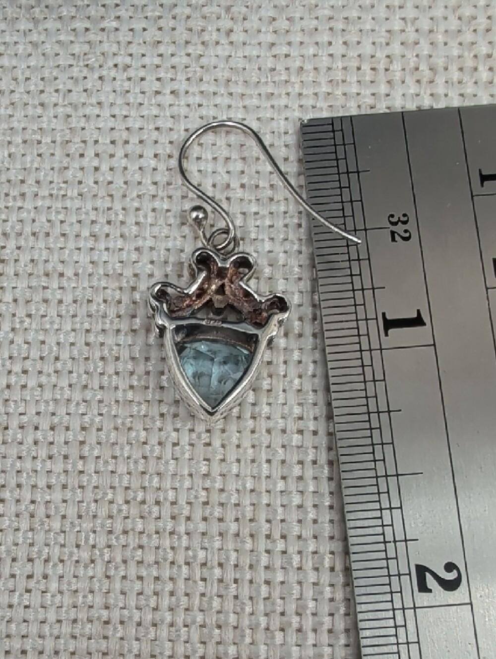 Ross-Simons 925 Sterling Silver Sky Blue Topaz Bali Drop Earrings - Picture 9 of 17